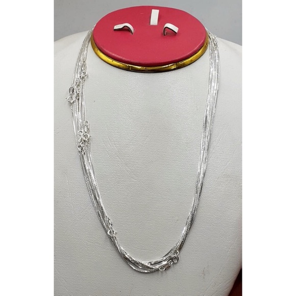 Vintage Italian 925 Sterling Silver Snake Style Chains - Picture 10 of 16